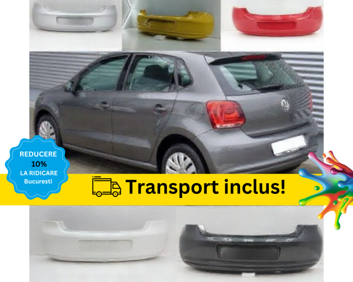 Bara Spate VW Polo 6R 2009-2014 Negru Gri Alb Albastru Verde Auriu Galben la culoarea masini vopsita [2]
