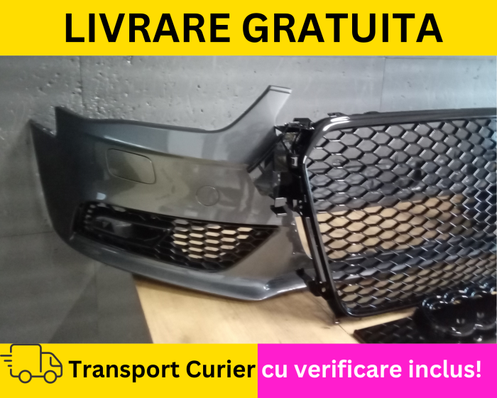 Bara + Grile fata VOPSITA GRI LK7R Audi A4 B8.5 2012-2015 [3]