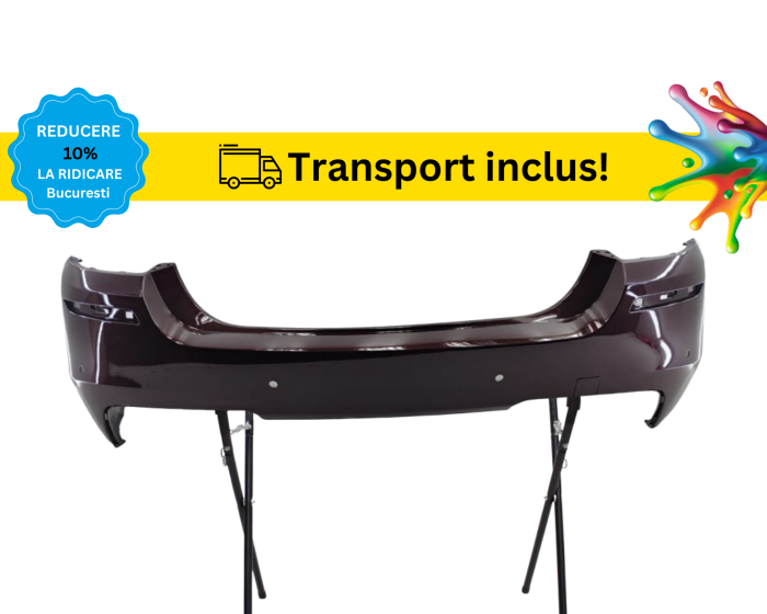 Bara spate BMW Seria 5 F10 NFL 2010-2017 Sedan PACHET M Negru Gri Albastru Alb Rosu Maro vopsita la culoarea masini [2]