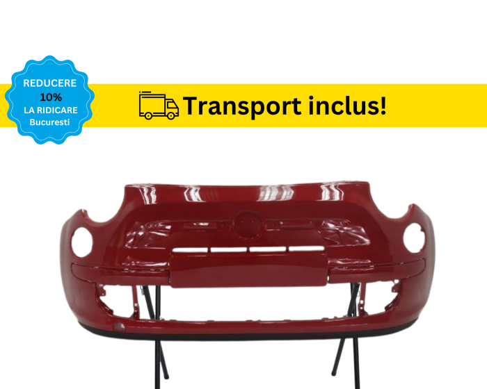 Bara fata Fiat 500 2007- 2014 Negru Gri Albastru Alb Maro Albastru Verde vopsita la culoarea masini  [4]