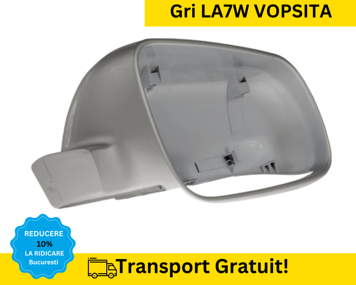 Carcasa Capac Oglinda stanga Volkswagen Passat B5 Bora Golf 4 Gri LA7W VOPSITA [2]