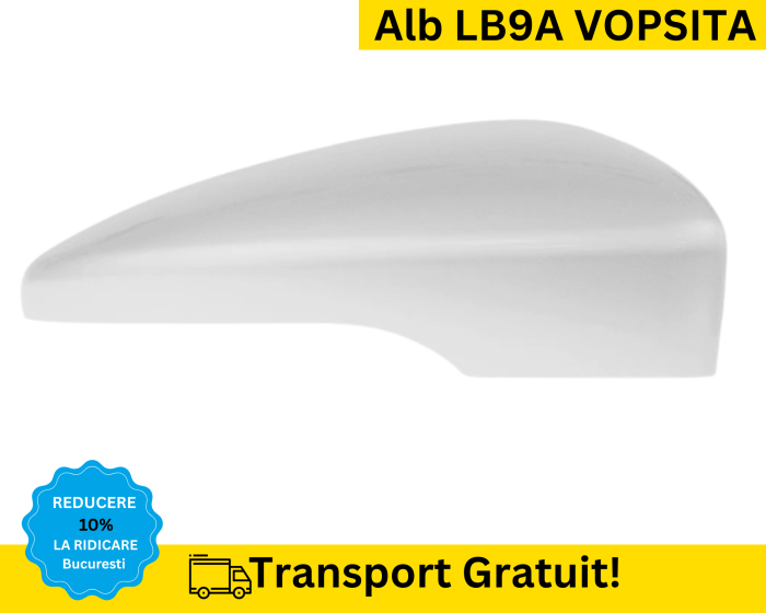 Carcasa Capac Oglinda dreapta Volkswagen Passat B7 2010-2014 Alb LB9A VOPSITA [2]