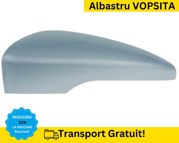 Carcasa Capac Oglinda stanga Volkswagen Passat B7 2010-2014 Albastru deschis LC7Z VOPSITA [2]