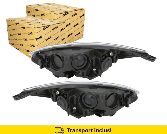 Faruri Ford Focus MK3 2011-2015 H1 H7 Halogen cadru negru [3]