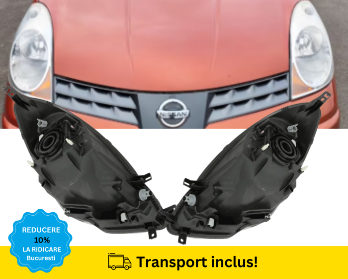 Faruri Nissan Note E11 2005-2008 H4 CROM Stanga + Dreapta [2]