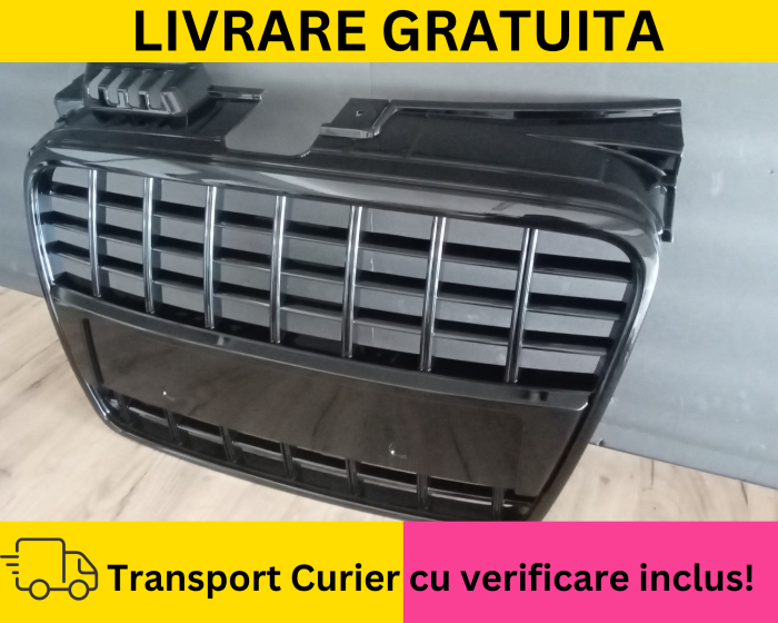 Grila Masca Radiator Audi A4 B7 S3 LOOK 2004-2007 Negru lucios [2]