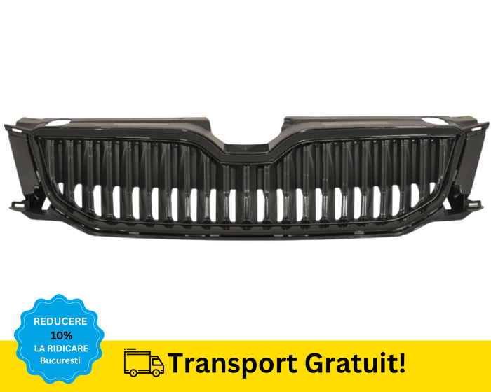 Grila Radiator Skoda OCTAVIA III 3 2013-2017 Bandou Negru [2]