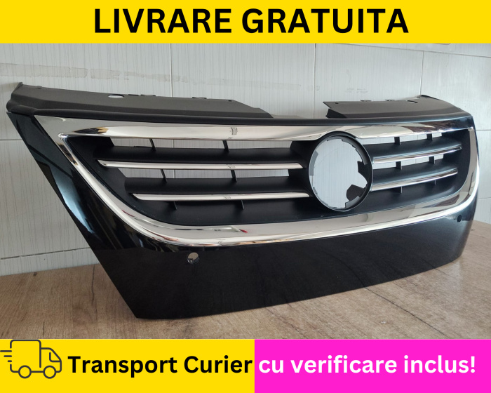 Grila radiator Volkswagen Passat CC 357 VOPSITA Negru LC9X,Gauri senzori parcare 2008-2012 [3]