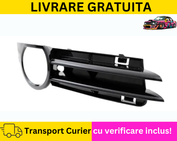 Grile Bara fata Negru lucios Audi A3 8P 2005-2008 [3]