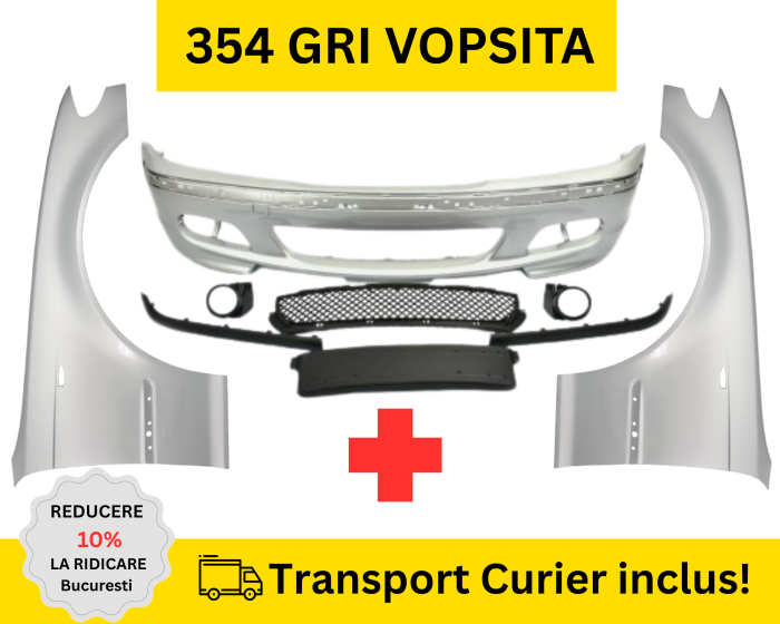 Pachet Bara, Aripi fata M-Tech BMW Seria 3 E46 Sedan Touring FSL 2001-2005 354 GRI la culoare VOPSITA [2]
