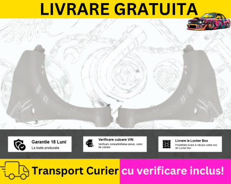 AYGO 2005-2014 - Aripi fata Alb Toyota Aygo 2005-2014 VOPSITA TU Alegi culoarea