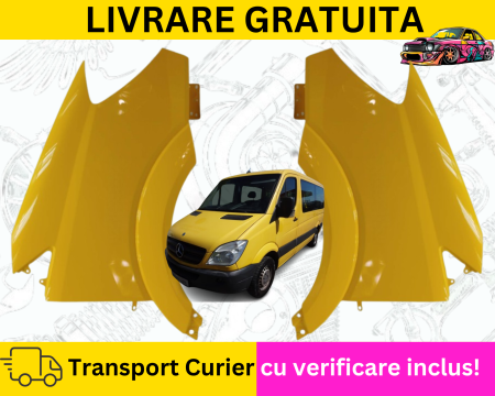 SPRINTER 2000-2026 - Aripi fata stanga + dreapta Galben Mercedes Sprinter W906 2006-2013 VOPSITA TU Alegi culoarea