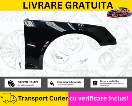 A4 B9 2015-2019 - Aripa dreapta fata Negru Audi A4 B9 8W 2015-2019 VOPSITA TU Alegi culoarea