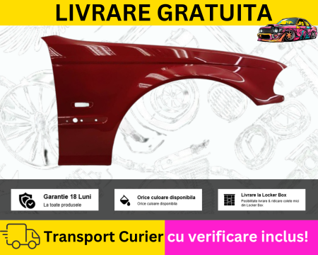 SERIA 3 E46 1998-2005 - Aripa dreapta fata Rosu 357 Sierra BMW E46 1998-2001 NFL VOPSITA