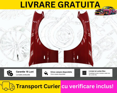 BMW - Aripi fata stanga + dreapta Rosu 357 Sierra BMW E46 1998-2001 NFL VOPSITE TU Alegi culoarea