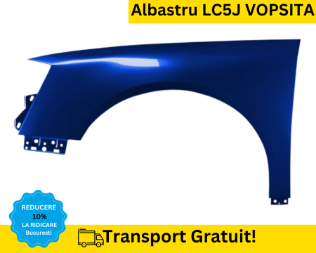 PASSAT B6 2005-2010 - Aripa stanga fata Volkswagen Passat B6 2005-2010 Albastru LC5J VOPSITA