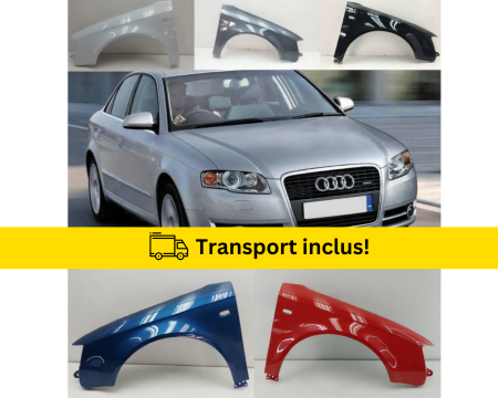 A4 B7 2004-2007 - Aripa fata Audi A4 B7 2004-2007 Negru Gri Albastru Alb Rosu vopsita la culoarea masini 