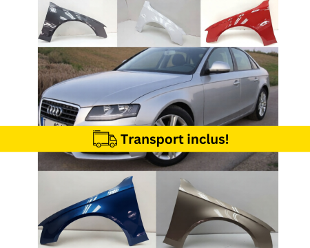 Aripa fata Audi A4 B8 2007-2011 Negru Gri Albastru Alb Rosu vopsita la culoarea masini