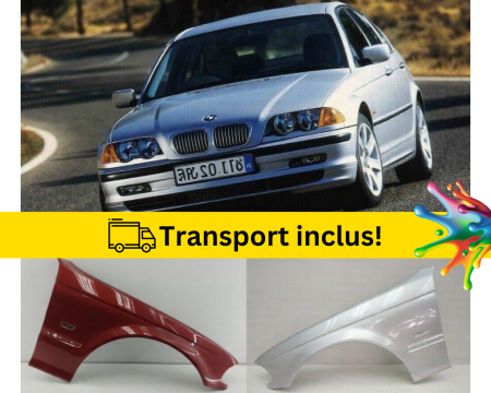 SERIA 3 E46 1998-2005 - Aripa fata BMW Seria 3 E46 1998-2001 NFL SEDAN COMBI Negru Gri Albastru Alb Verde vopsita la culoarea masini