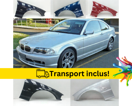 SERIA 3 E46 COUPE CABRIO - Aripa fata BMW Seria 3 E46 Coupe Cabrio 1998-2003 NFL Negru Gri Albastru Alb Maro vopsita la culoarea masini