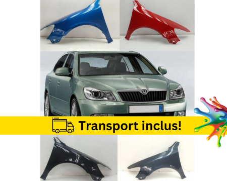 OCTAVIA 2 2008-2012 FSL - Aripa fata Skoda Octavia 2 1Z3 1Z5 2008-2013 FSL Negru Gri Albastru Alb Maro vopsita la culoarea masini