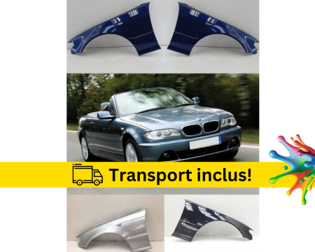 SERIA 3 E46 COUPE CABRIO - Aripa fata BMW Seria 3 E46 Coupe Cabrio 2003-2006 FSL Negru Gri Albastru Alb Maro vopsita la culoarea masini