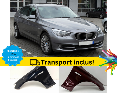 SERIA 5 F10 F11 2010-2017 - Aripa fata BMW Seria 5 GT F07 2009-2017 Negru Gri Albastru Alb Maro vopsita la culoarea masini