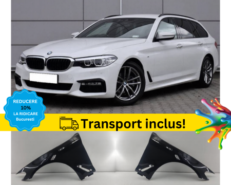 SERIA 5 G30 G31 2017-2024 - Aripa fata BMW Seria 5 G30 G31 2017-2024 ALUMINIU Negru Gri Albastru Alb Maro vopsita la culoarea masini