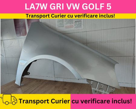 GOLF 5 V 2003-2008 - Aripa fata dreapta Volkswagen Golf V 5 2003-2008 Hatchback VOPSITA Gri LA7W