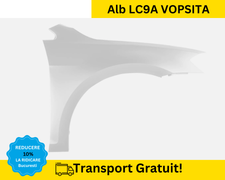 GOLF 7 VII 2012-2021 - Aripa fata dreapta Volkswagen Golf VII 7 + E-Golf FSL 2017-2022 Alb LC9A VOPSITA