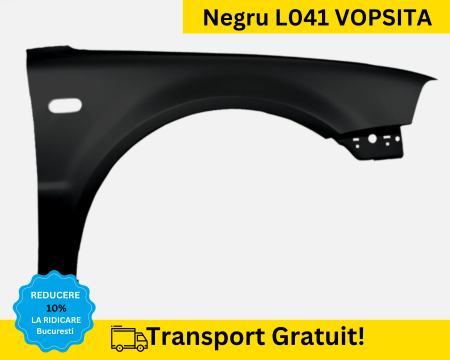 PASSAT B5 1998-2005 - Aripa fata dreapta Volkswagen Passat B5 2000-2003 cu semnal Negru L041 VOPSITA