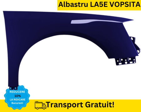 PASSAT B6 2005-2010 - Aripa fata dreapta Volkswagen Passat B6 2005-2010 Albastru LA5E VOPSITA