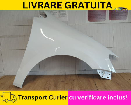 Aripa fata dreapta Volkswagen Polo 6R 2009-2017 Alb LC9A la culoare VOPSITA [1]