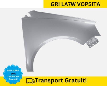 POLO 9N 2005-2009 - Aripa fata dreapta Volkswagen Polo 9N 2005-2009 Gri LA7W VOPSITA