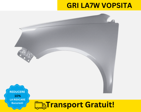 POLO 9N 2005-2009 - Aripa fata dreapta Volkswagen Polo 9N 2005-2009 Gri LA7W VOPSITA