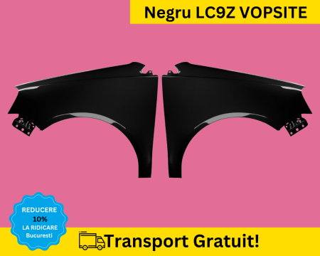 POLO 9N 2005-2009 - Aripa fata dreapta Volkswagen Polo 9N 2005-2009 Negru LC9Z VOPSITA