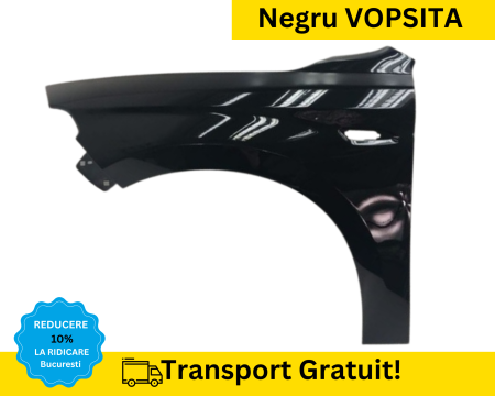 TIPO - Aripa stanga fata Fiat Tipo 2016-2025 Negru VOPSITA