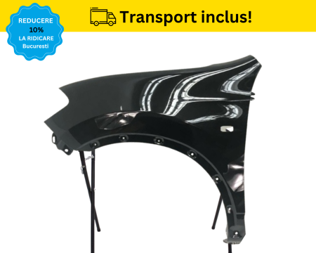 QASHQAI 2007-2013 - Aripa fata stanga Nissan Qashqai Facelift 2010-2013 Negru VOPSITA