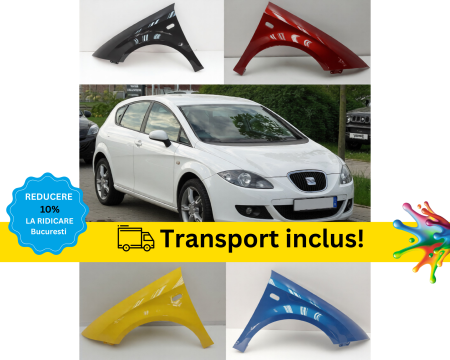 LEON 2005-2012 - Aripa Fata Seat Leon 2004-2012 Negru Gri Alb Albastru Verde Auriu Galben la culoarea masini vopsita 1P0821021A-1P0821022A