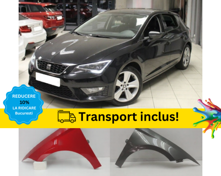 LEON 2012-2020 - Aripa Fata Seat Leon 5F 2012-2020 Negru Gri Alb Albastru Verde Auriu Galben la culoarea masini vopsita