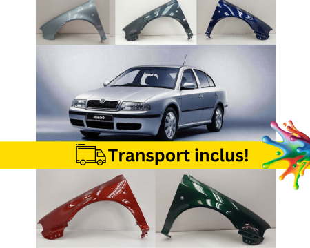 Aripa fata Skoda Octavia 1 1U 1998-2010 Negru Gri Albastru Alb Verde vopsita la culoarea masini