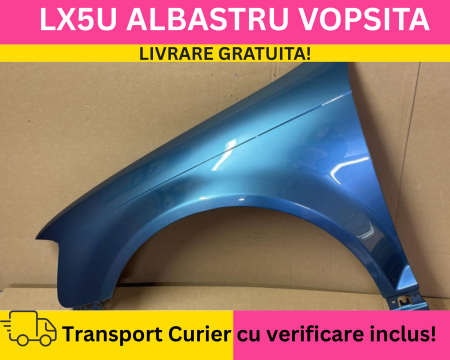 A3 8P 2003-2012 - Aripa fata stanga Audi A3 8P FSL 2008-2012 LX5U Albastru VOPSITA