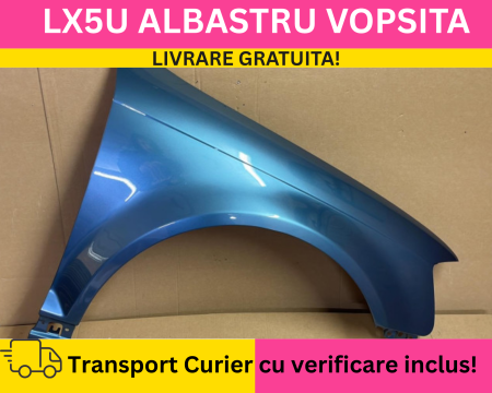 A3 8P 2003-2012 - Aripa fata dreapta Audi A3 8P FSL 2008-2012 LX5U Albastru VOPSITA