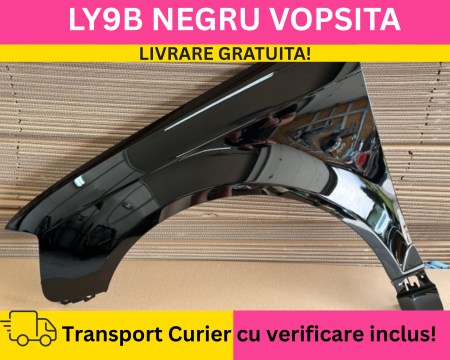 A3 8P 2003-2012 - Aripa fata stanga Audi A3 8P FSL 2008-2012 LY9B Negru lucios VOPSITA