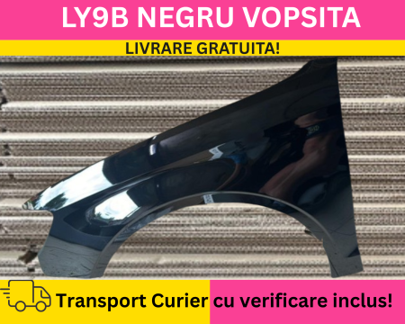 A3 8V 2013-2016 - Aripa fata stanga Audi A3 8V 2013-2016 LY9B Negru lucios VOPSITA