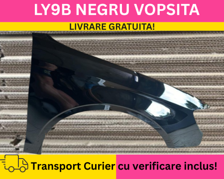 A3 8V 2013-2016 - Aripa fata dreapta Audi A3 8V 2013-2016 LY9B Negru lucios VOPSITA