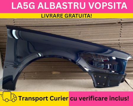 A4 B4 1991-1996 - Aripa fata dreapta Audi A4 B4 1991-1996 LA5G Albastru VOPSITA