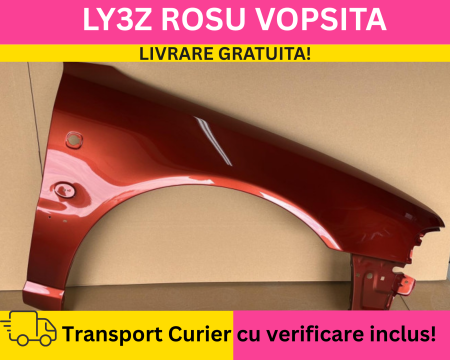A4 B5 1996-2000 - Aripa fata dreapta Audi A4 B5 1996-2000 LY3Z Rosu VOPSITA