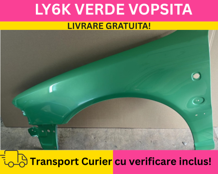 A4 B5 1996-2000 - Aripa fata stanga Audi A4 B5 1996-2000 LY6K Verde VOPSITA