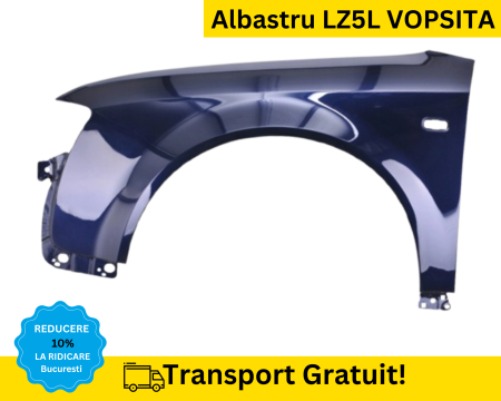 A4 B6 2000-2004 - Aripa fata stanga Audi A4 B6 2000-2004 Albastru LZ5L VOPSITA